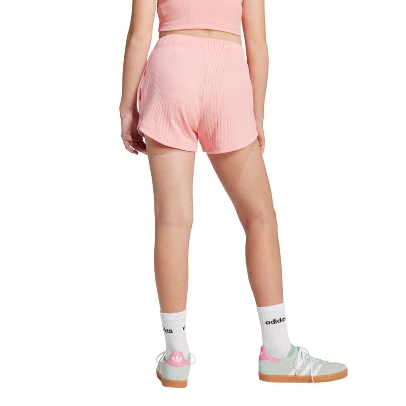 adidas Originals Junior Piger Rib Shorts Semi Pink Spark - Billede 2