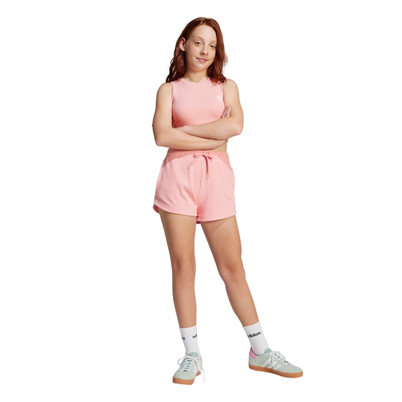 adidas Originals Junior Piger Rib Shorts Semi Pink Spark - Billede 5