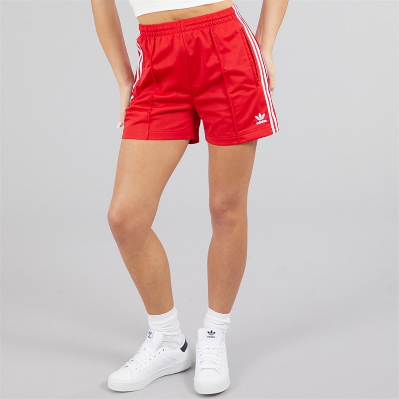 adidas Originals Dame Adicolor Firebird Shorts Better Scarlet/Hvid