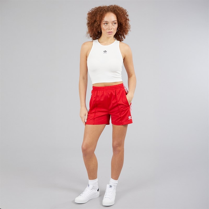 adidas Originals Dame Adicolor Firebird Shorts Better Scarlet/Hvid - Billede 4