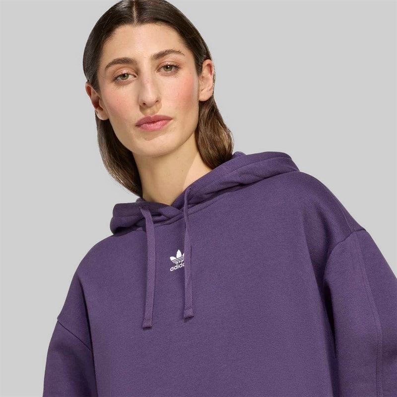 adidas Originals Dame Essentials Oversized Fleece Hoodie Aurora Plum - Billede 4