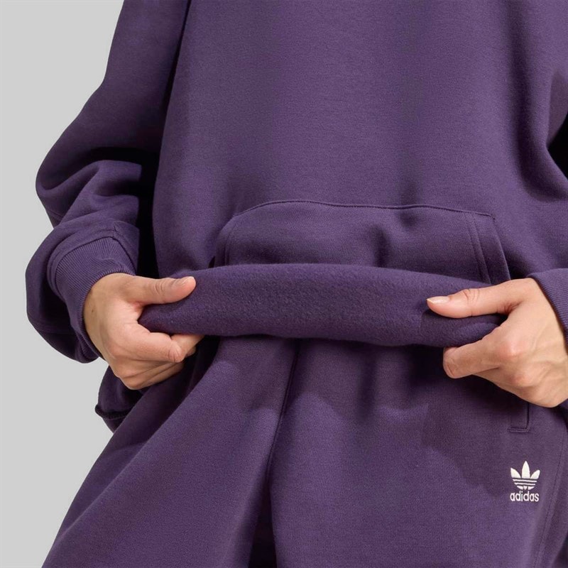 adidas Originals Dame Essentials Oversized Fleece Hoodie Aurora Plum - Billede 5