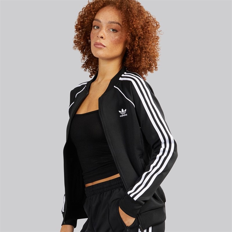 adidas Originals Dame Adicolor Classics Superstar Fuld lynlås træningsjakke Sort