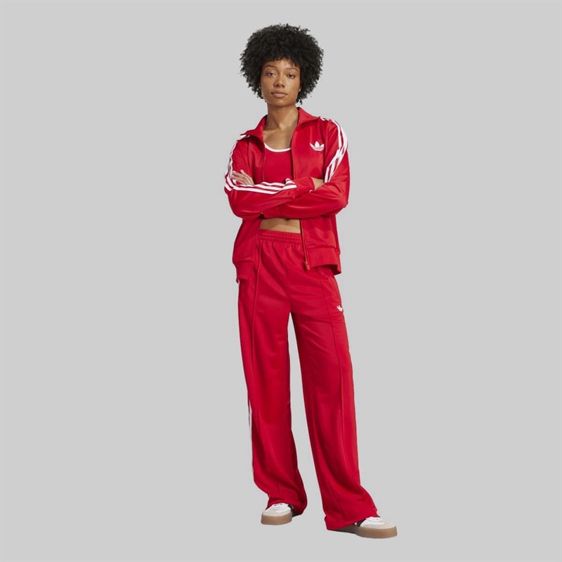 adidas Originals Dame Adicolor Classic Firebird Løstsiddende træningsbukser Better Scarlet/Hvid - Billede 5