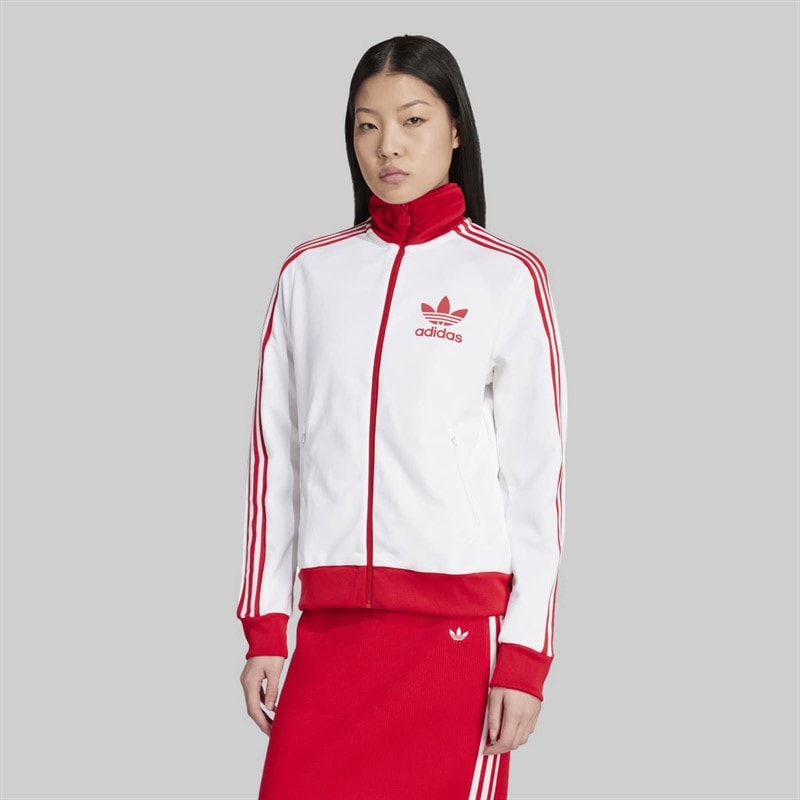 adidas Originals Dame Adicolor Classics Heritage Træningsjakke Hvid/Better Scarlet