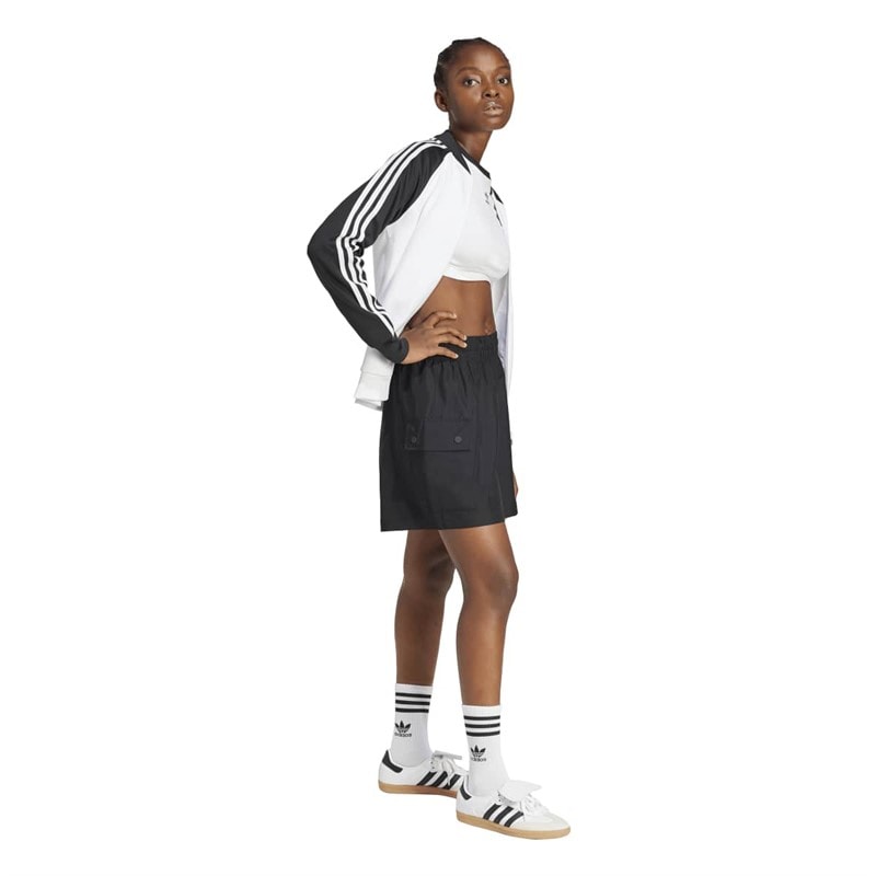 adidas Originals Dame Essentials Vævet Højtaljede Cargo Shorts Sort - Billede 5