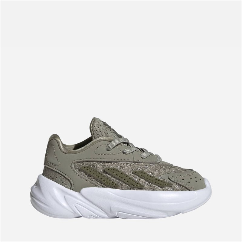 adidas Originals Baby Ozelia Elastisk Snørebånd Træningssko Silver Pebble/Focus Olive/Cloud White