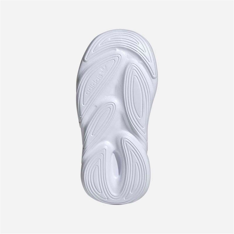 adidas Originals Baby Ozelia Elastisk Snørebånd Træningssko Silver Pebble/Focus Olive/Cloud White - Billede 2