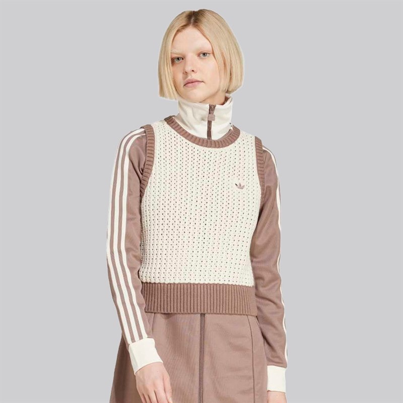 adidas Originals Dame Adicolor Strikket Vest Wonder White