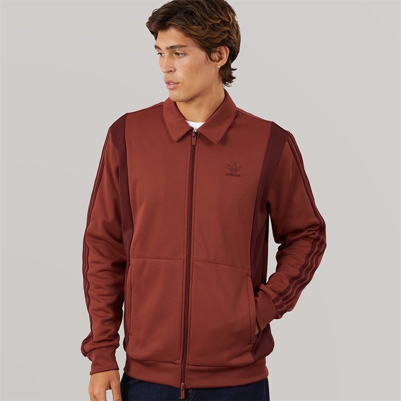 adidas Originals Herre Adicolor Panel Track Top Pure Ruby/Shadow Red