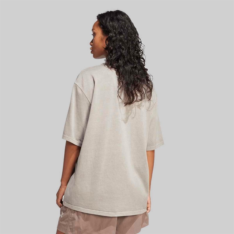 adidas Originals Dame vasket oversized t-shirt Silver Pebble - Billede 2