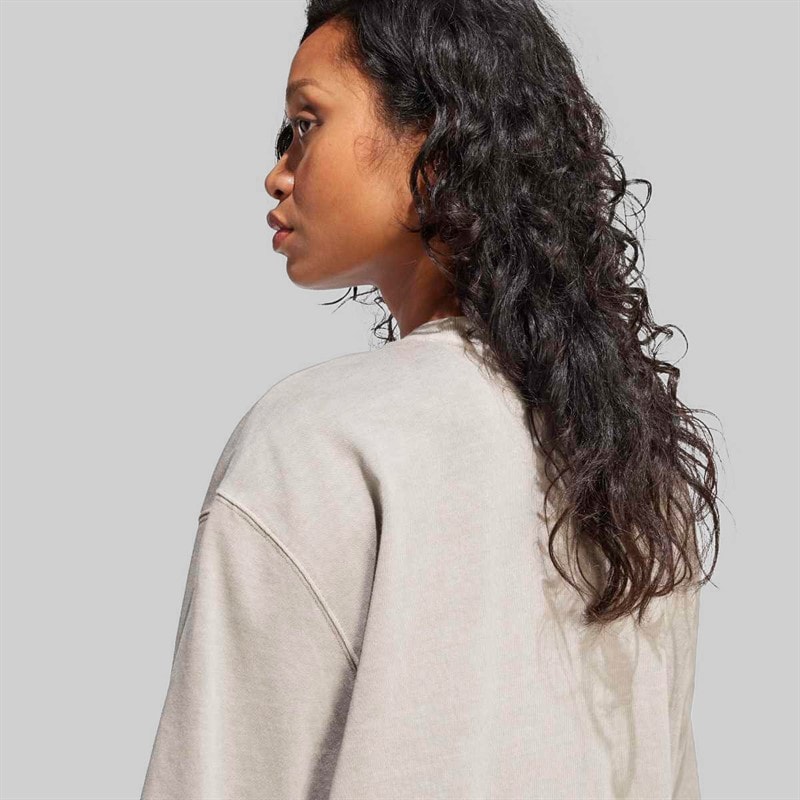 adidas Originals Dame vasket oversized t-shirt Silver Pebble - Billede 5