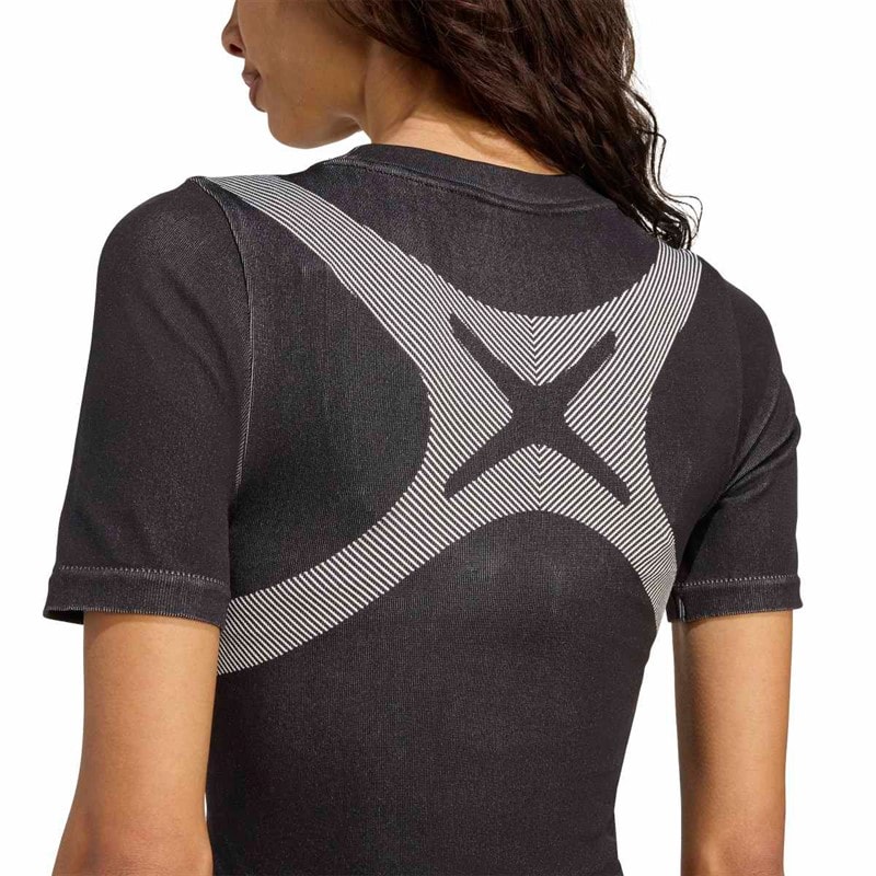 adidas Originals Dame Seamless Techfit Baby T-shirt Sort/Hvid - Billede 5