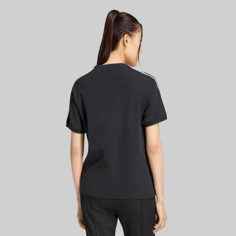 adidas Originals Dame Adicolor 3 striber Trefoil T-shirt Sort - Billede 3