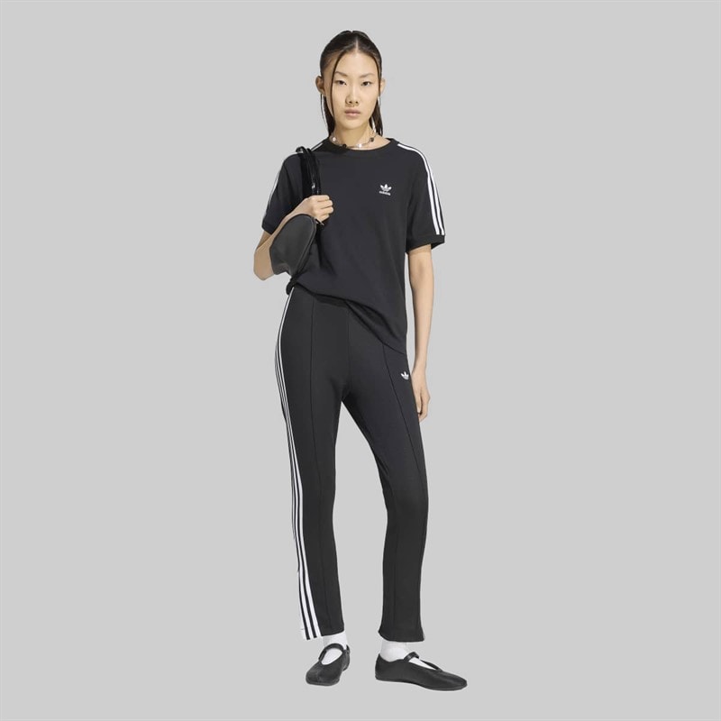 adidas Originals Dame Adicolor 3 striber Trefoil T-shirt Sort - Billede 5