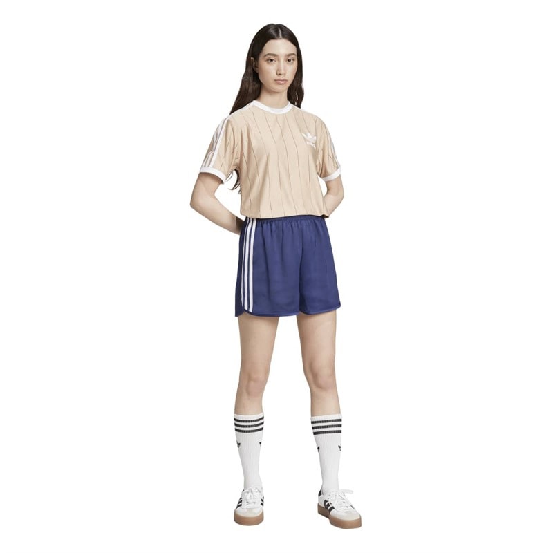 adidas Originals Dame Adicolor 3-Stripes Pinstripe T-shirt Magic Beige - Billede 4
