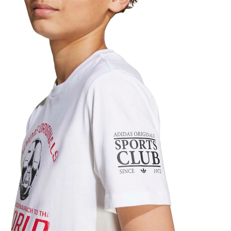 adidas Originals Junior Drenge grafisk t shirt Hvid - Billede 3