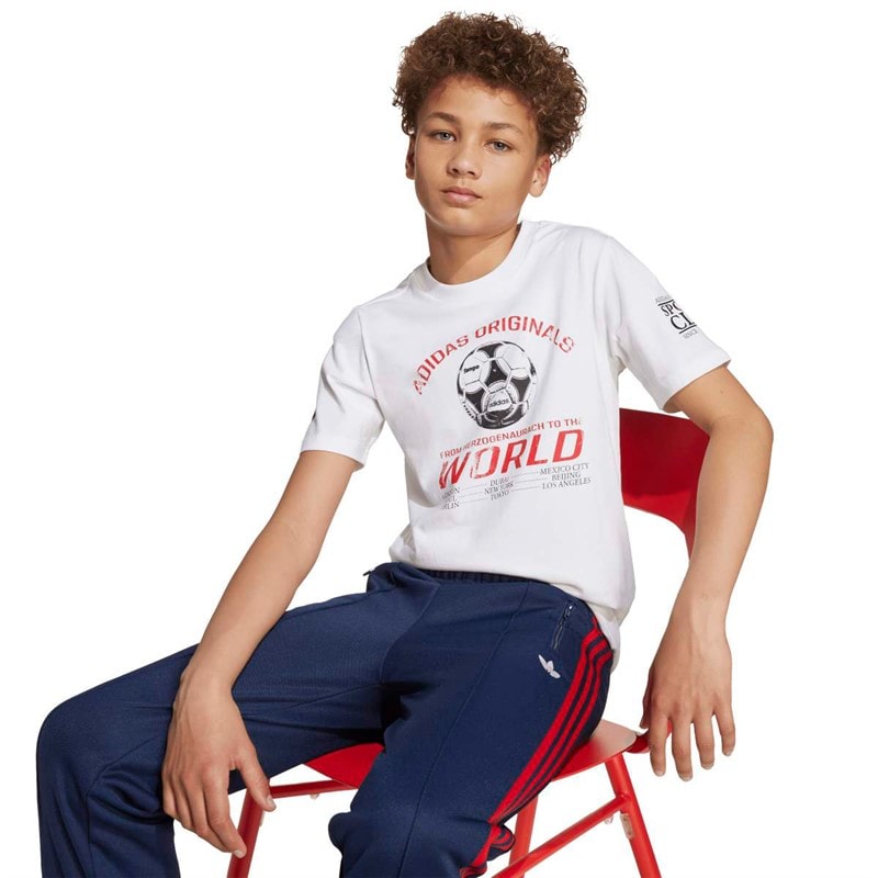 adidas Originals Junior Drenge grafisk t shirt Hvid - Billede 4