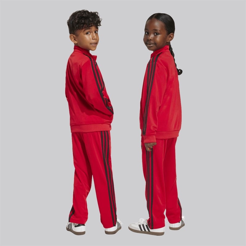 adidas Originals Børne Trefoil Firebird Tracksuit Better Scarlet/Sort - Billede 2