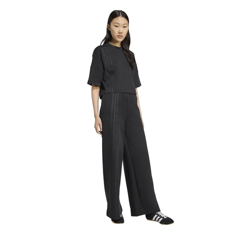 adidas Originals Dame løse 3 striber brede joggingbukser Sort - Billede 4
