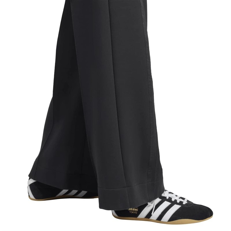 adidas Originals Dame løse 3 striber brede joggingbukser Sort - Billede 5