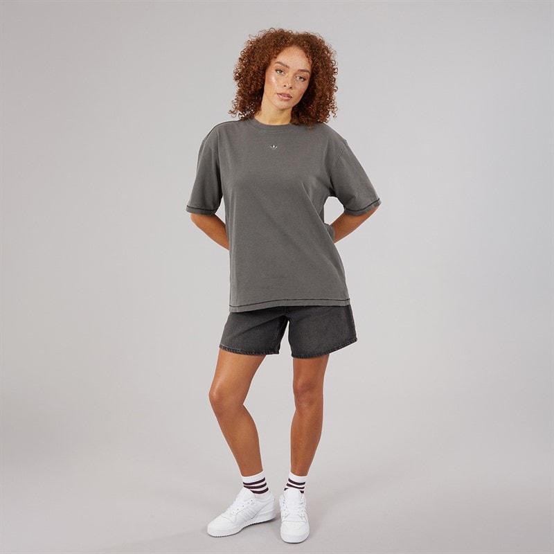 adidas Originals Dame Vasket Oversized T-shirt Utility Black - Billede 4