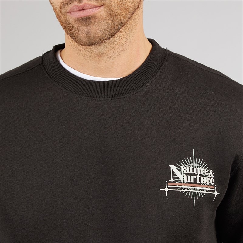 Marcus Herre Colin Print Sweatshirt Sort - Billede 3