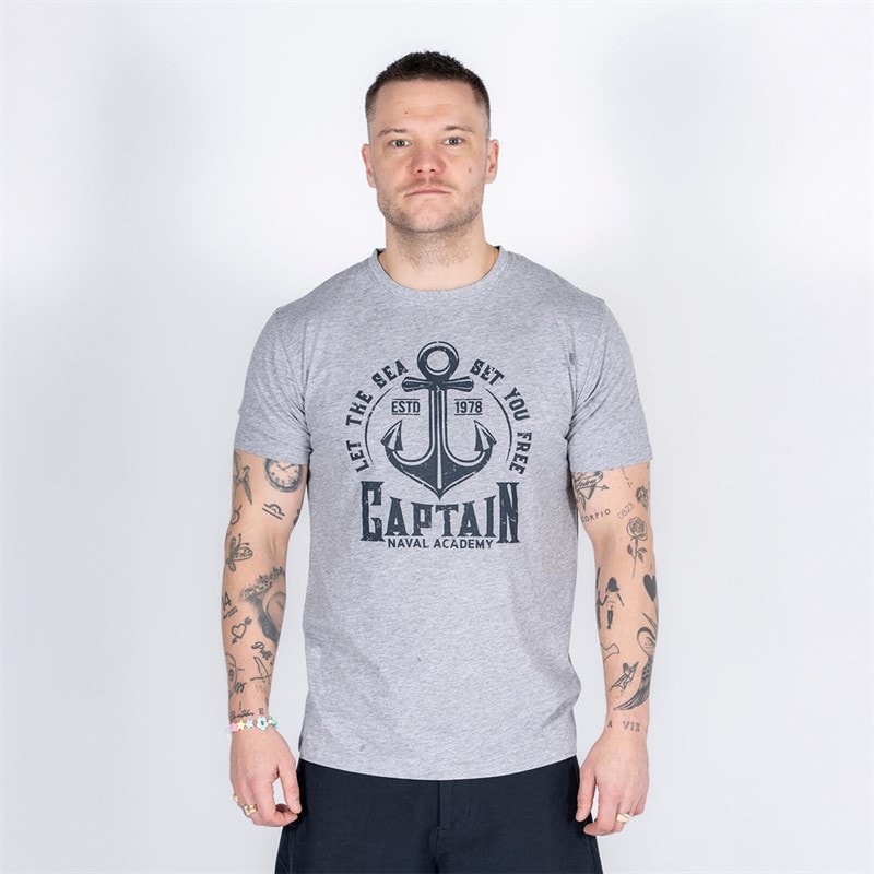 Marcus Herre Cook T-shirt S/Lys Grå Melange S//Light Grey Melange
