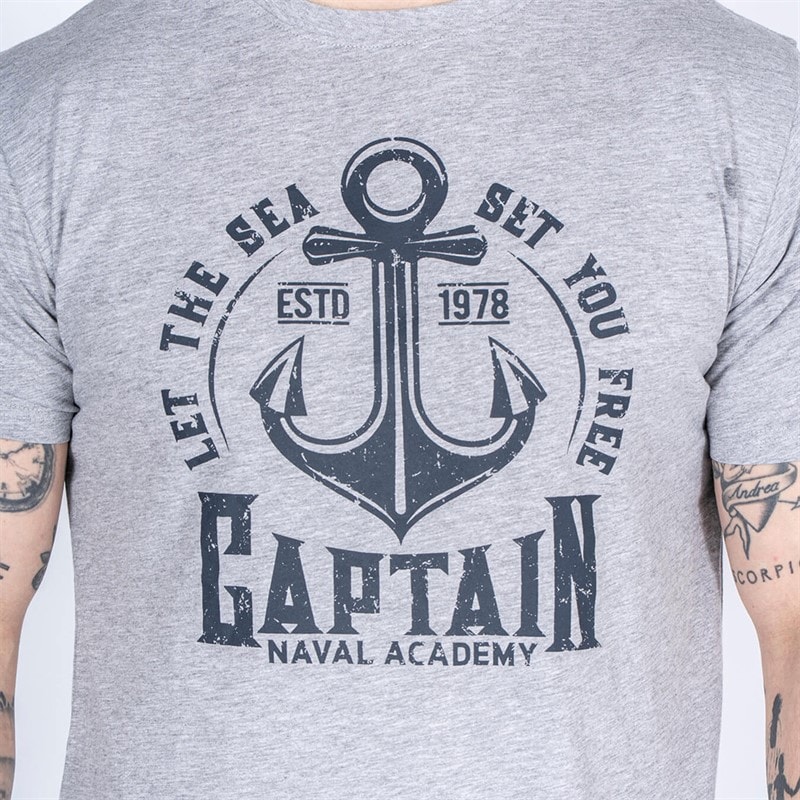 Marcus Herre Cook T-shirt S/Lys Grå Melange S//Light Grey Melange - Billede 2