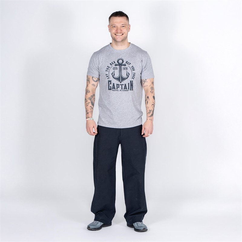 Marcus Herre Cook T-shirt S/Lys Grå Melange S//Light Grey Melange - Billede 3