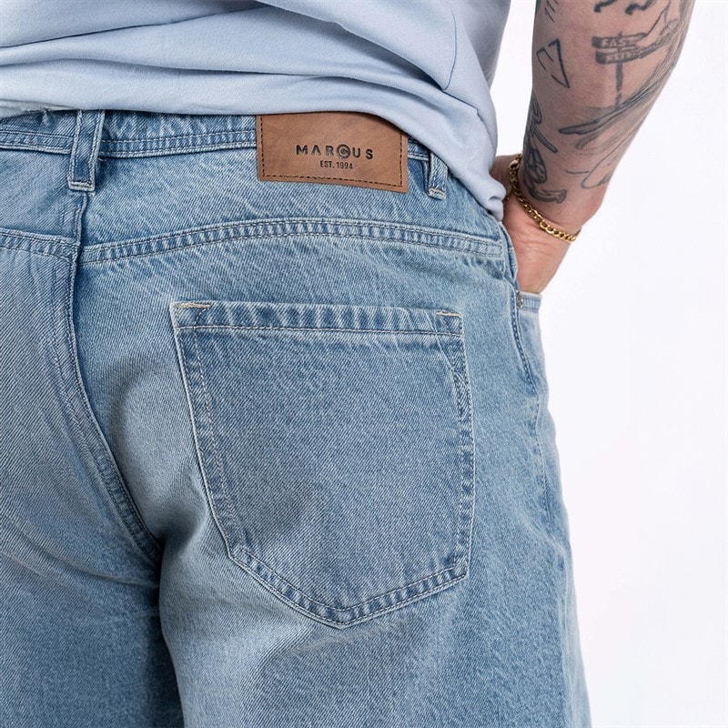 Marcus Herre Justin 2236 Denim Shorts Light Blue Snow - Billede 3
