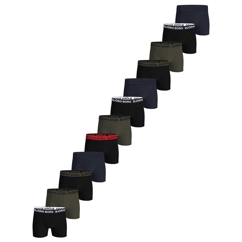 BJORN BORG Herre 12-pak Bomuld Stretch Boxers Multipak 1 - Billede 1