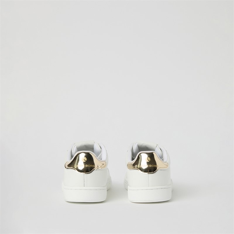 BJORN BORG Dame Cup T460 Sneakers Hvid/Guld White - Gold - Billede 3