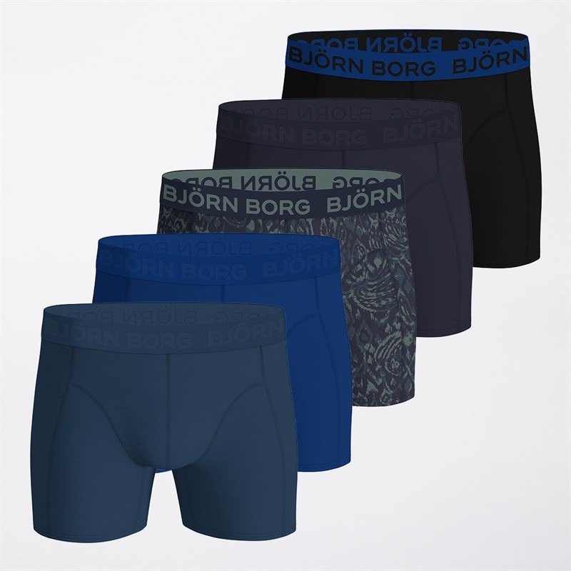BJORN BORG Herre fem pak bomuld stretch boxers Multipack 2 - Billede 1
