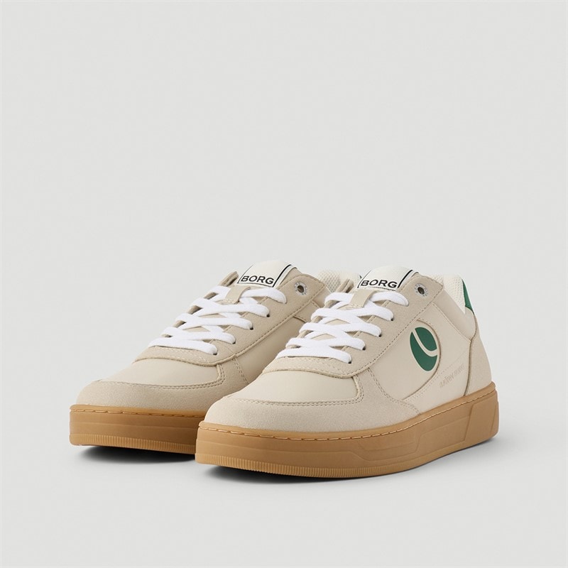 BJORN BORG Herre Challenger Lave Sneakers Off-hvidgrøn - Billede 3