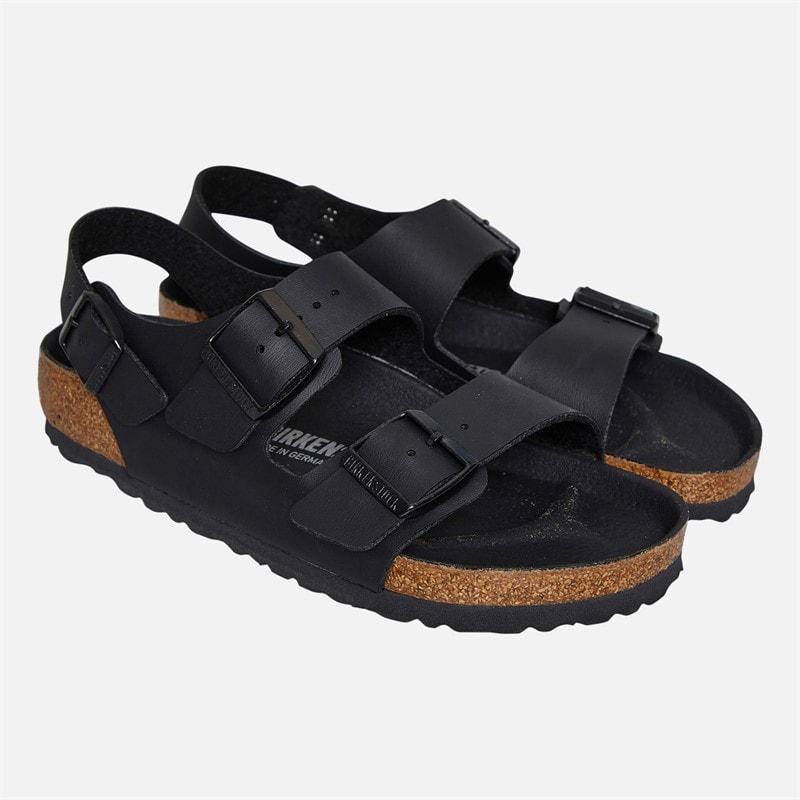 Birkenstock Dame Milano Ankelrem Sandaler Trefuld Sort - Billede 2