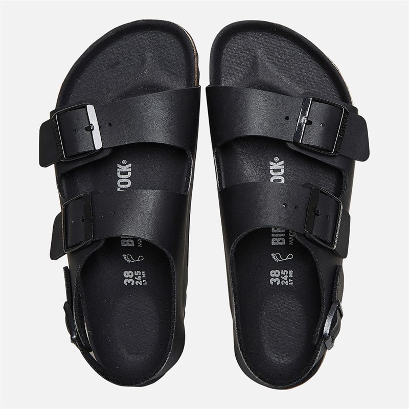 Birkenstock Dame Milano Ankelrem Sandaler Trefuld Sort - Billede 3