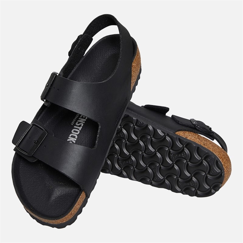 Birkenstock Dame Milano Ankelrem Sandaler Trefuld Sort - Billede 4