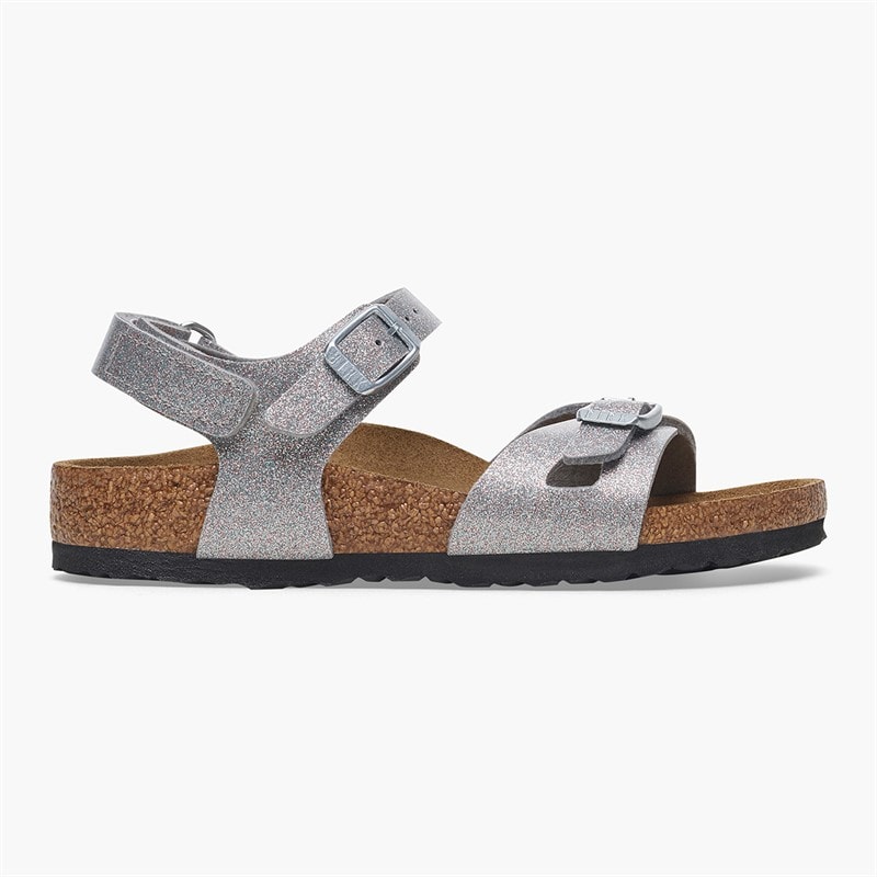 Birkenstock Piger Rio Ankelrem Sandaler Sparkling Silver - Billede 2