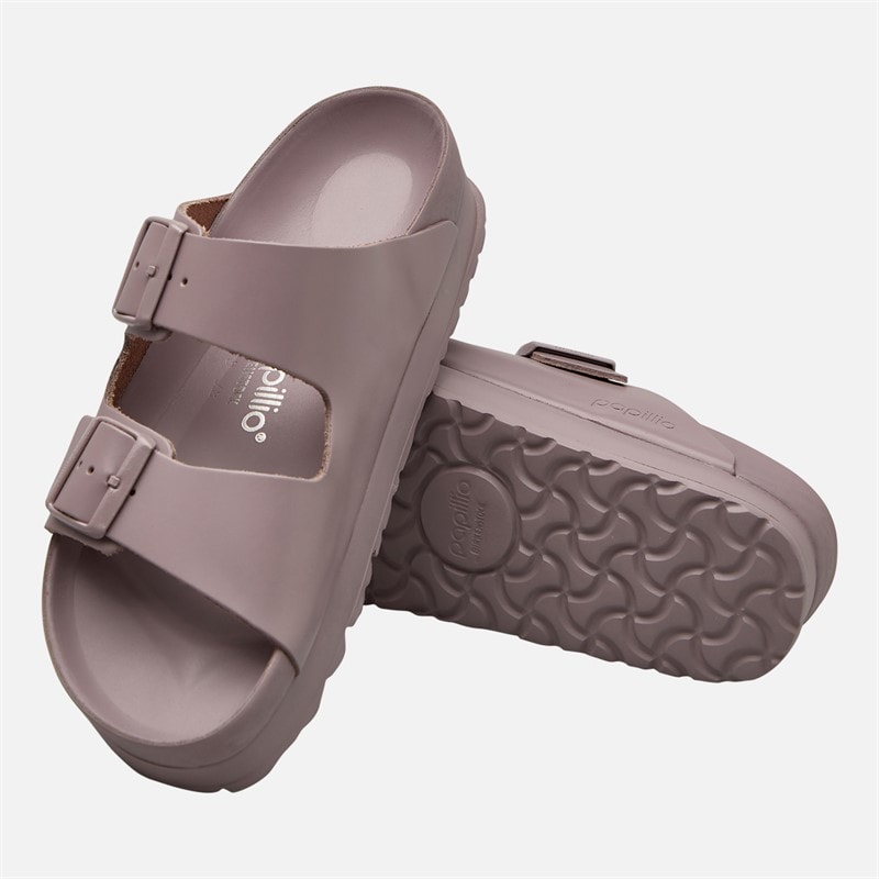 Birkenstock Dame Arizona Flex Platform Sandaler med Dobbelt Spænde Faded Purple - Billede 4