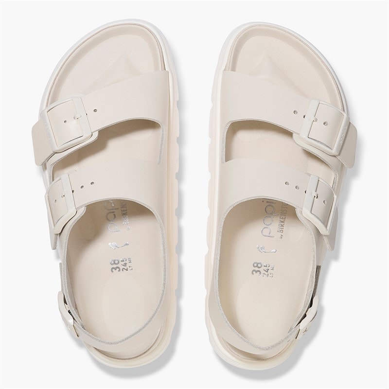 Birkenstock Dame Milano Dobbelt Spænde Chunky Sandaler Eggshell - Billede 3