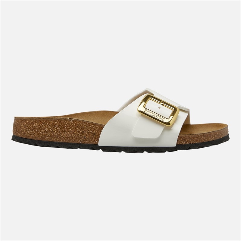 Birkenstock Dame Catalina Cushion Spænde Sandaler Patent White - Billede 1