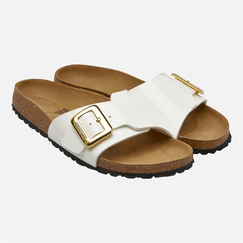 Birkenstock Dame Catalina Cushion Spænde Sandaler Patent White - Billede 2