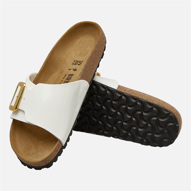 Birkenstock Dame Catalina Cushion Spænde Sandaler Patent White - Billede 4