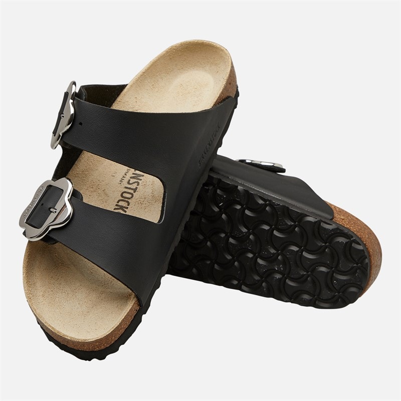 Birkenstock Junior Piger Arizona Blomst Spænde Sandaler Sort - Billede 4