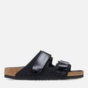 Birkenstock Dame Uji Dobbelt Rem Sandaler Højglans Sort