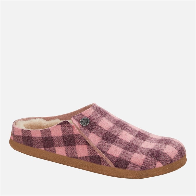 Birkenstock Dame Zermatt shearling hjemmesko Plaid Mørkebær - Billede 2