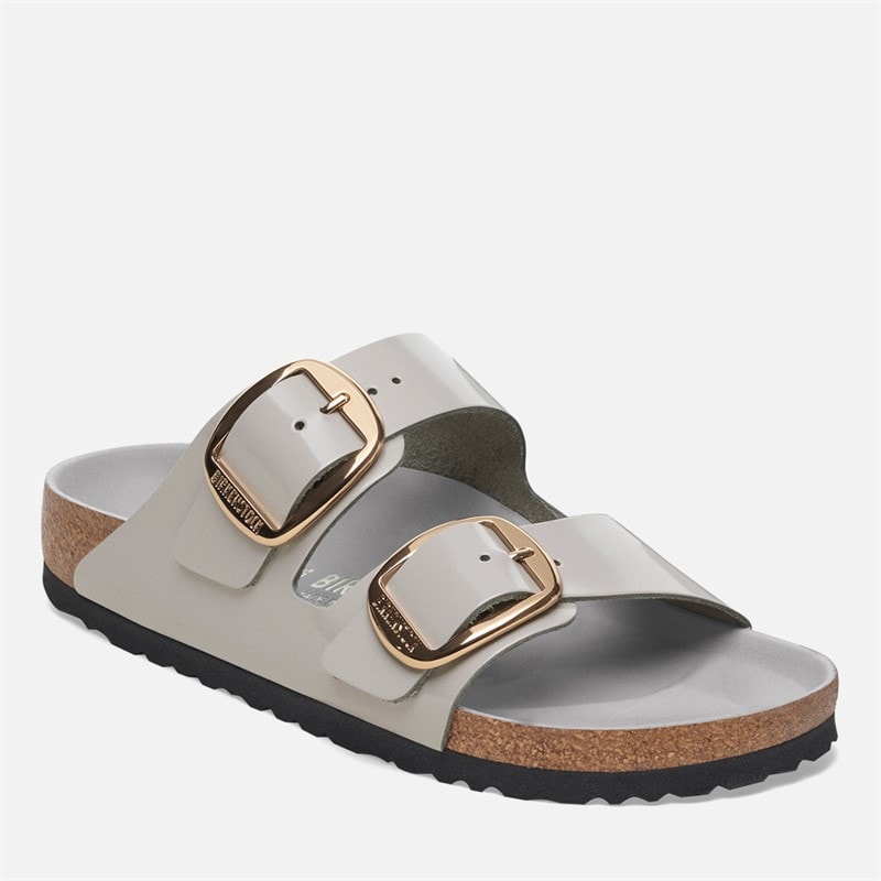 Birkenstock Dame Arizona Big Buckle Dual Strap Sandaler Højglans stenmønt - Billede 2