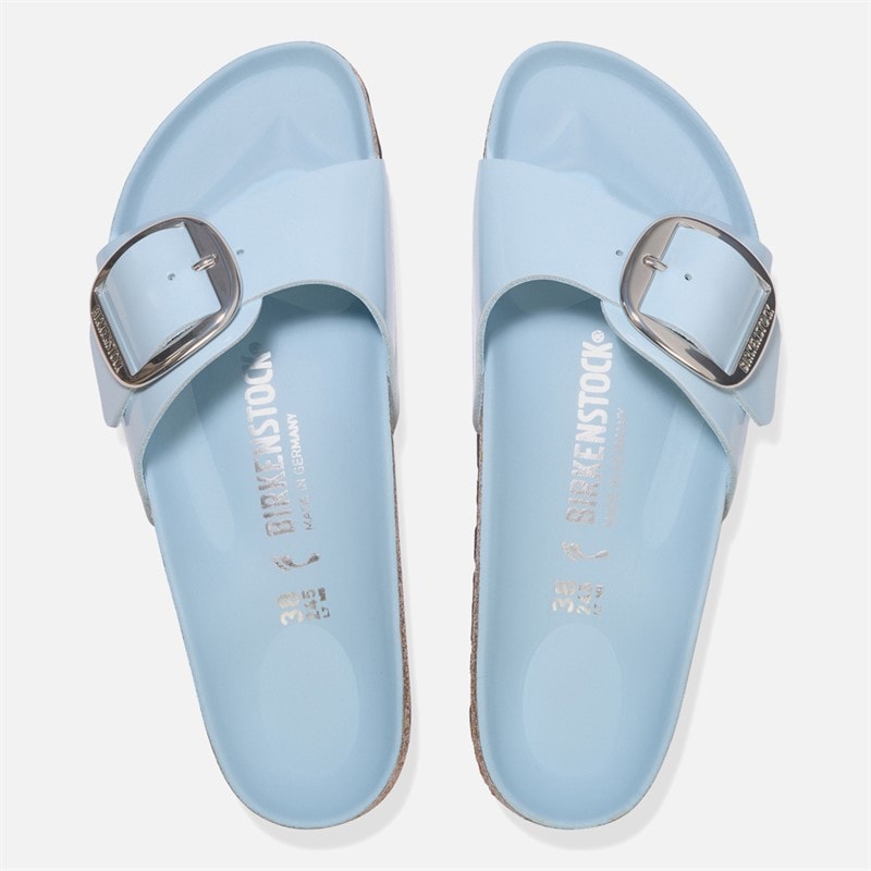Birkenstock Damesandal Madrid med stort spænde Højglans Babyblå - Billede 3