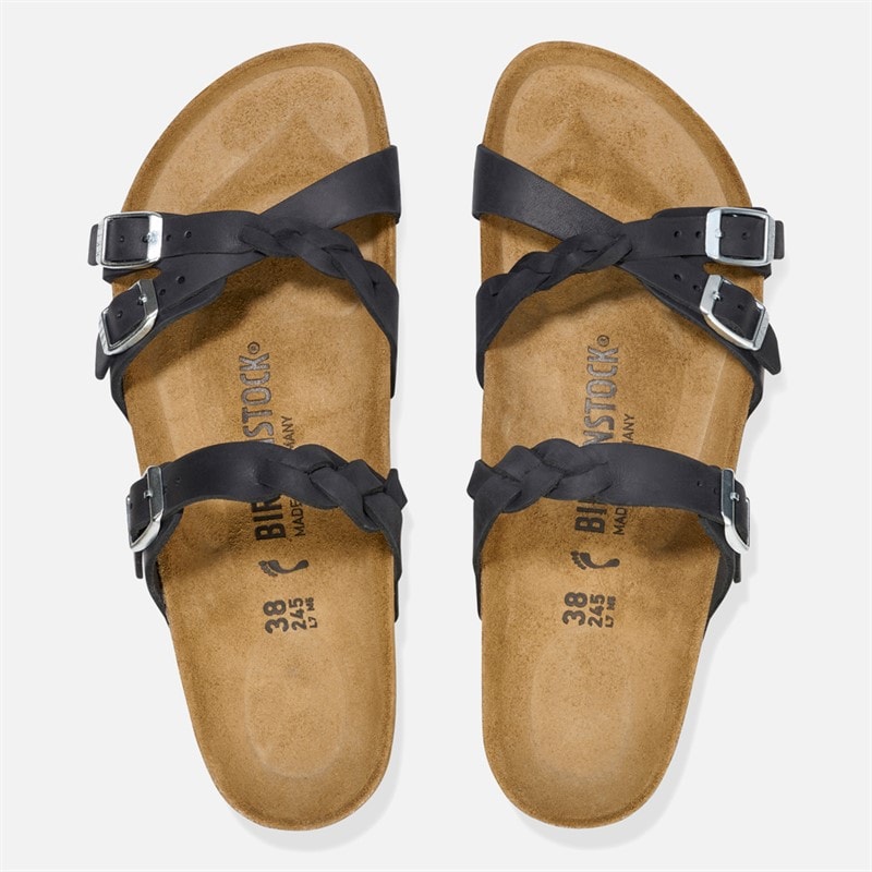 Birkenstock Dame Franca Flettede Rem Sandaler Sort - Billede 3